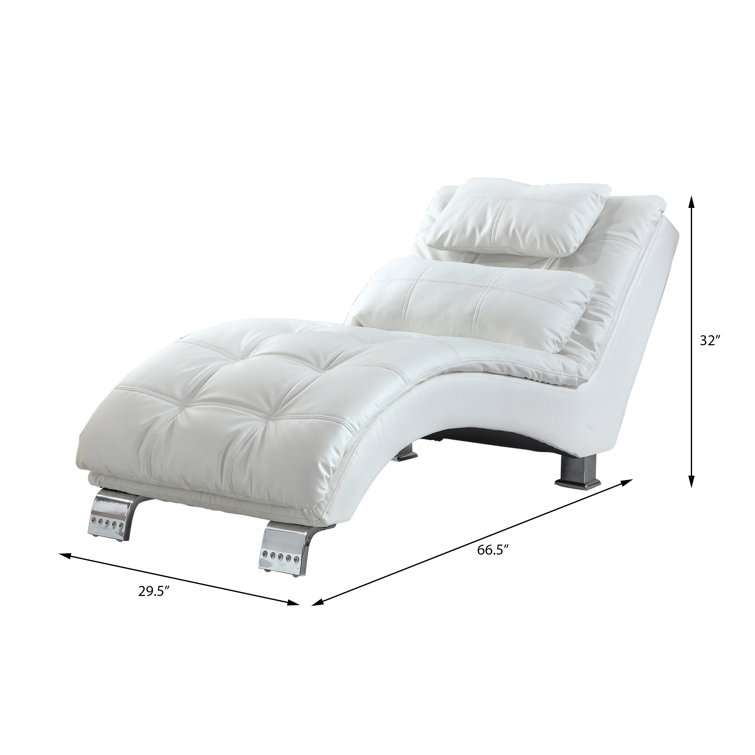 White leather best sale chaise longue